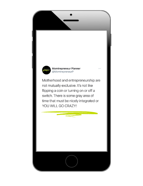 Momtrepreneur Planner iPhone for Website
