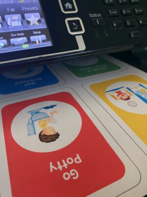 Printing your back to school routine cards